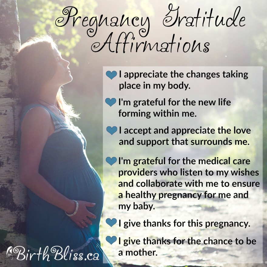 Pregnancy Gratitude Affirmations Birth Bliss 9896