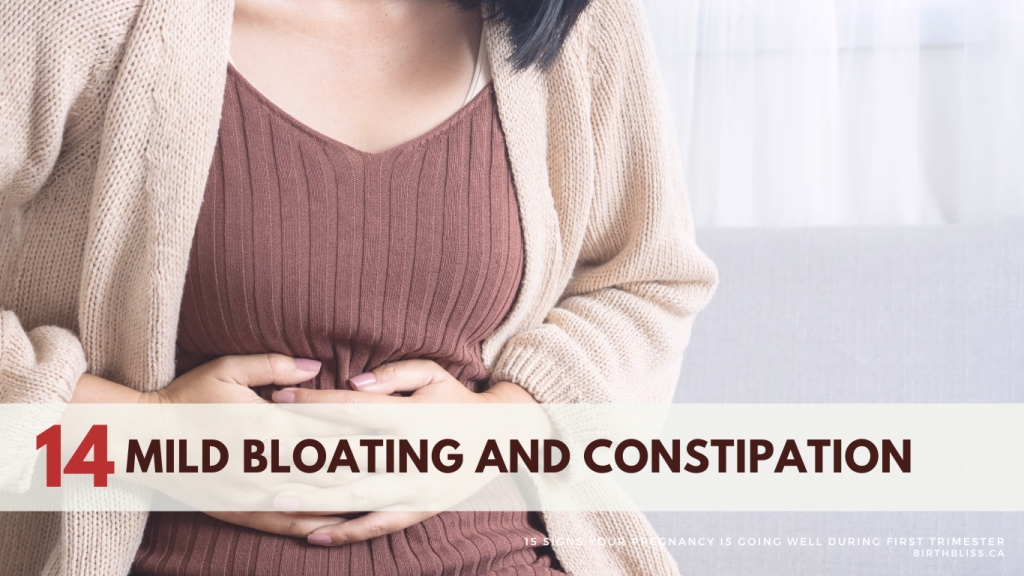 15 Signs Your Pregnancy is Going Well During First Trimester- Mild Bloating and/or Constipation